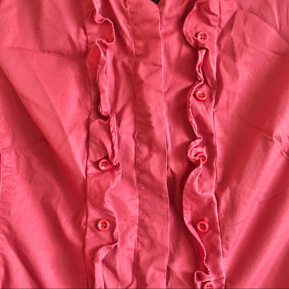 ⭐️ 2 FOR $40 ⭐️ ANTHRO ODILLE RUFFLE BUTTON DOWN TOP - Picture 2 of 7